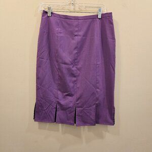 NWT Women's Doncaster Wool Blend Pencil Skirt Amethyst Lined Size 6